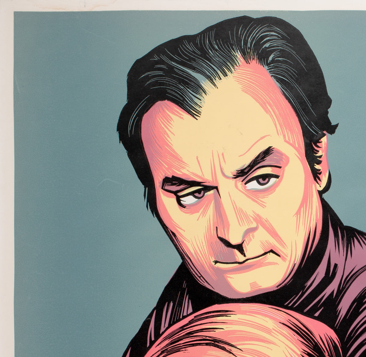 Just Before Nightfall 1973 Academy Cinema UK Quad Film Poster, Strausfeld - detail