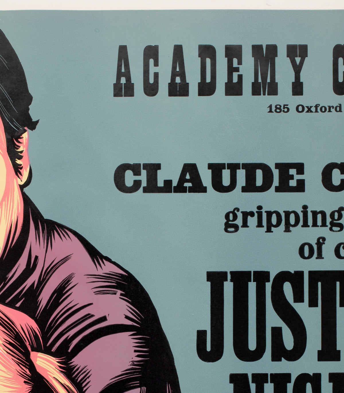 Just Before Nightfall 1973 Academy Cinema UK Quad Film Poster, Strausfeld - detail