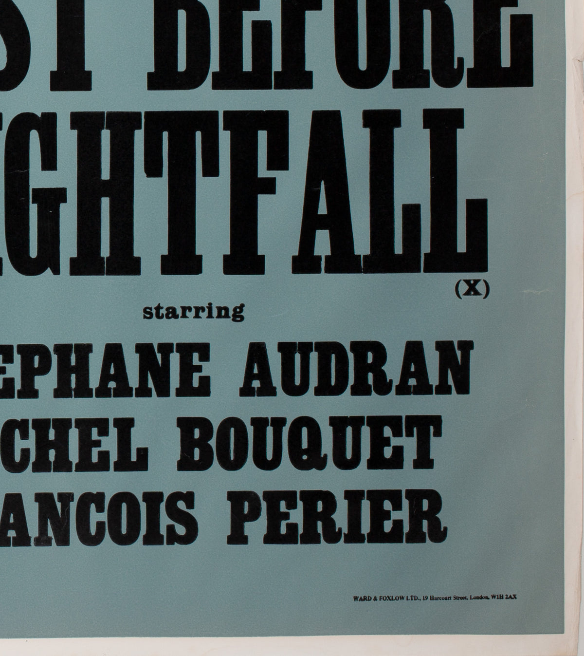 Just Before Nightfall 1973 Academy Cinema UK Quad Film Poster, Strausfeld - detail