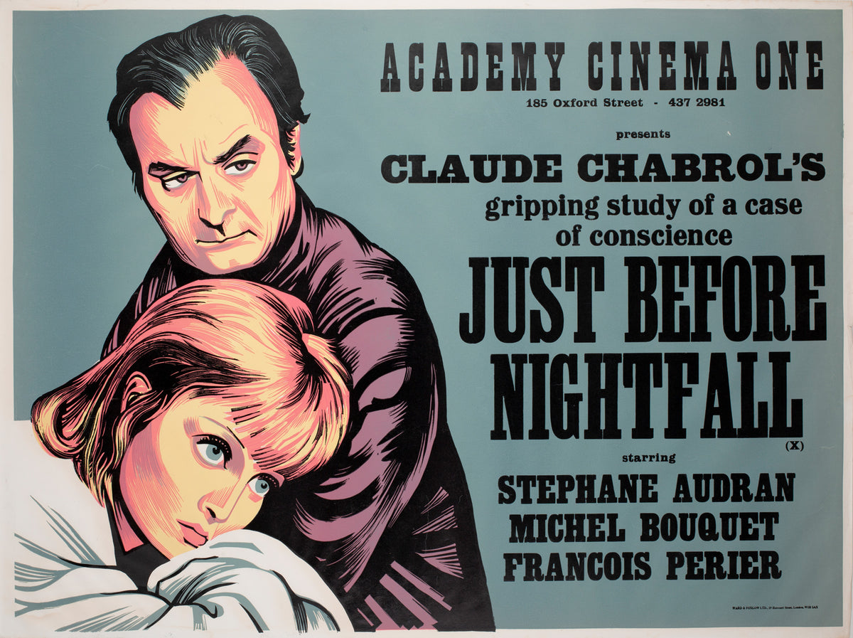 Just Before Nightfall 1973 Academy Cinema UK Quad Film Poster, Strausfeld