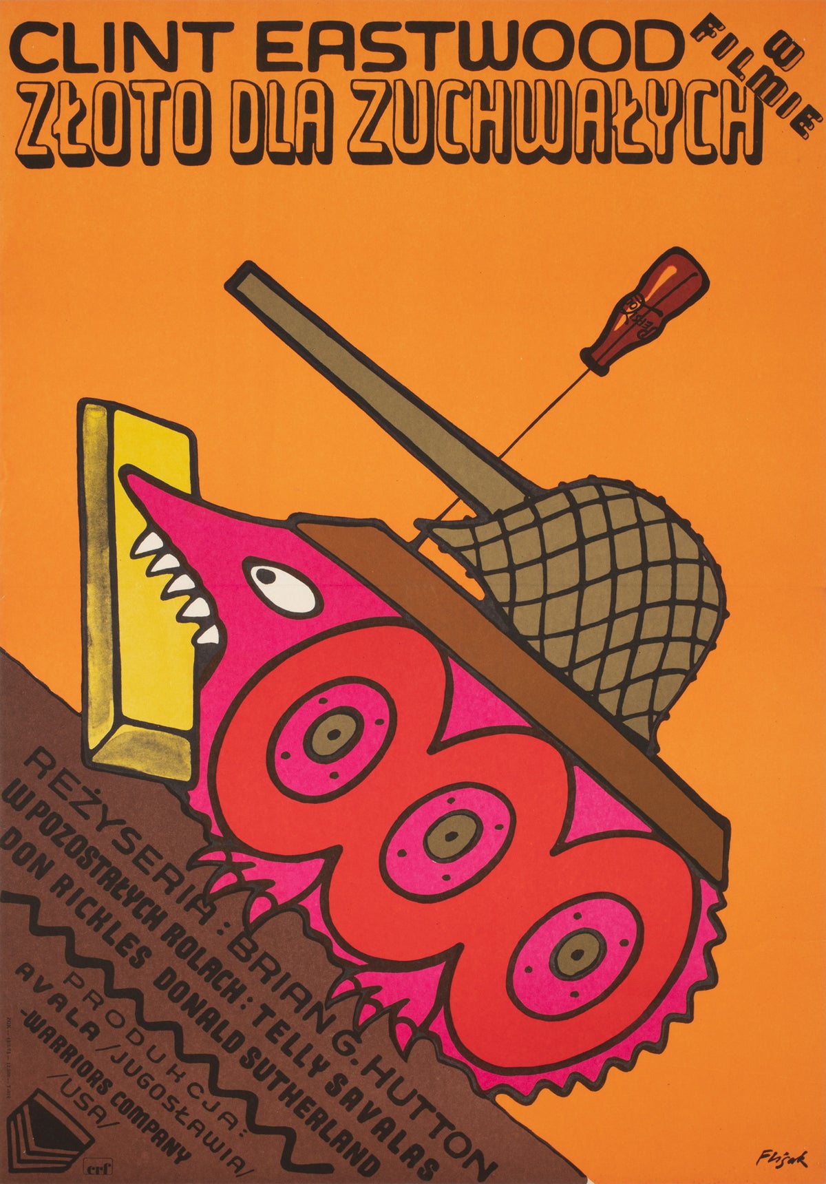 Kelly's Heroes 1970 Polish A1 Film Movie Poster, Flisak