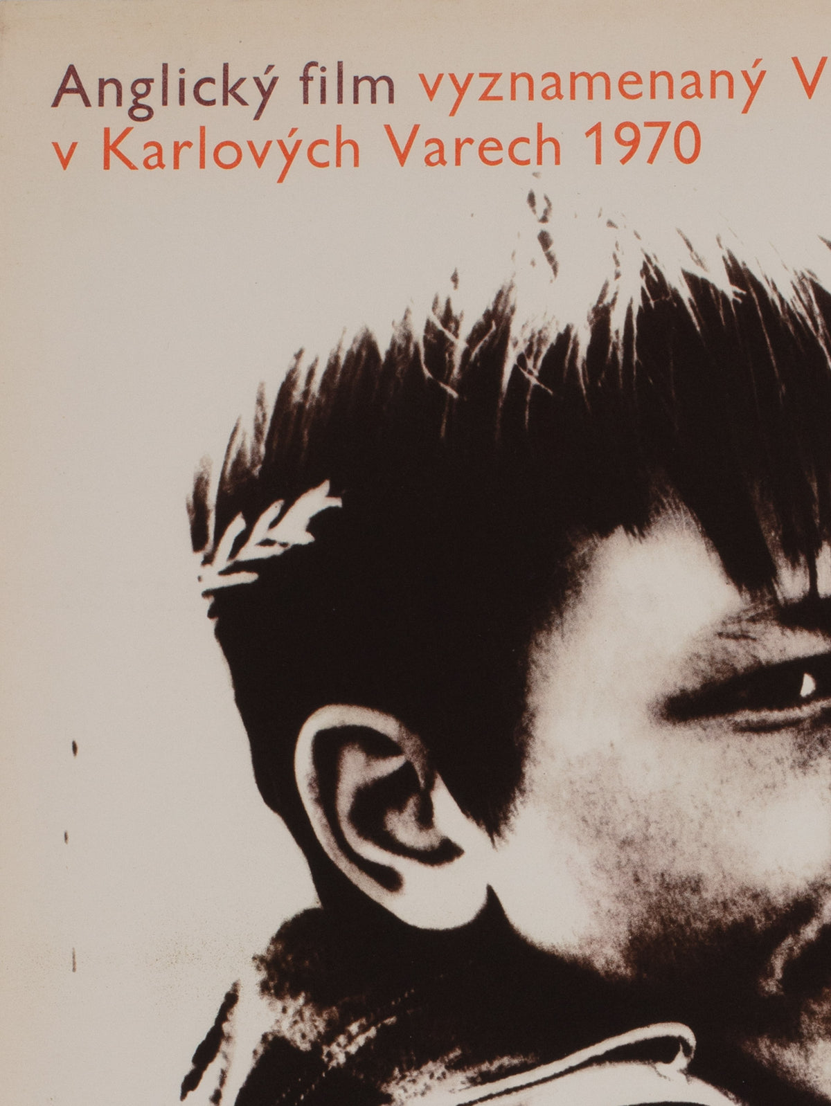 Kes 1971 Czech A3 Film Movie Poster, Ocenasek - detail