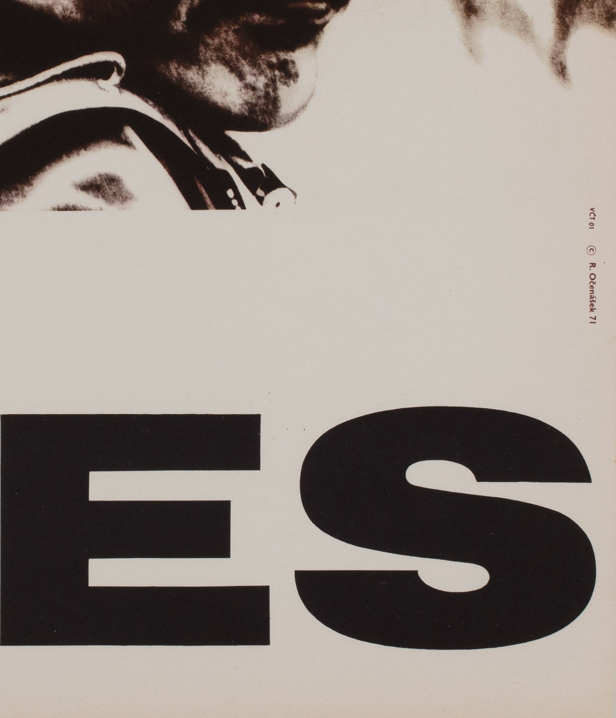 Kes 1971 Czech A3 Film Movie Poster, Ocenasek - detail