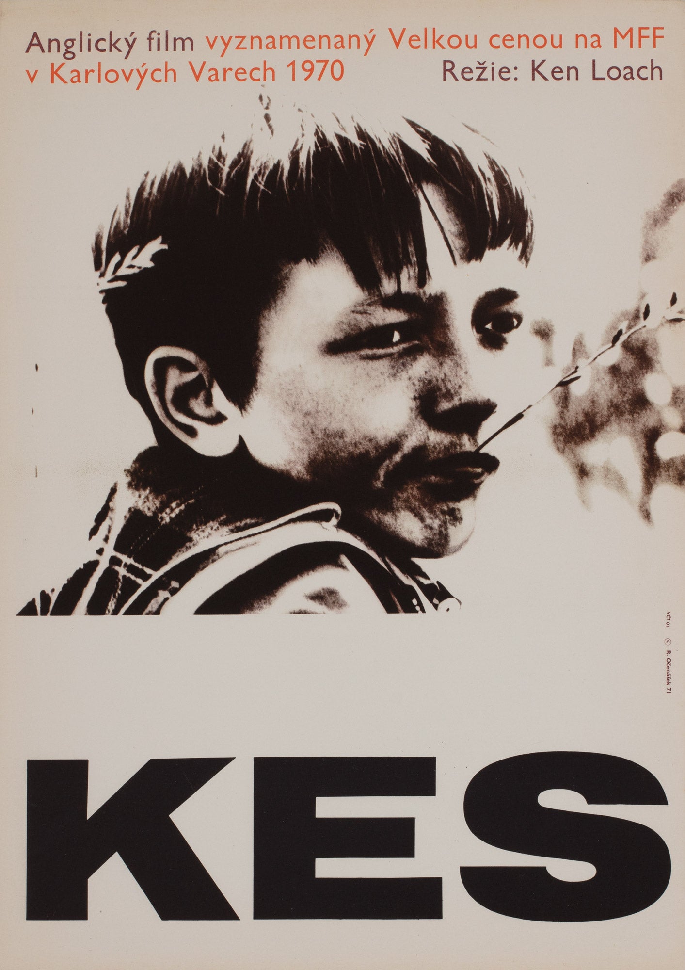 Kes 1971 Czech A3 Film Movie Poster, Ocenasek