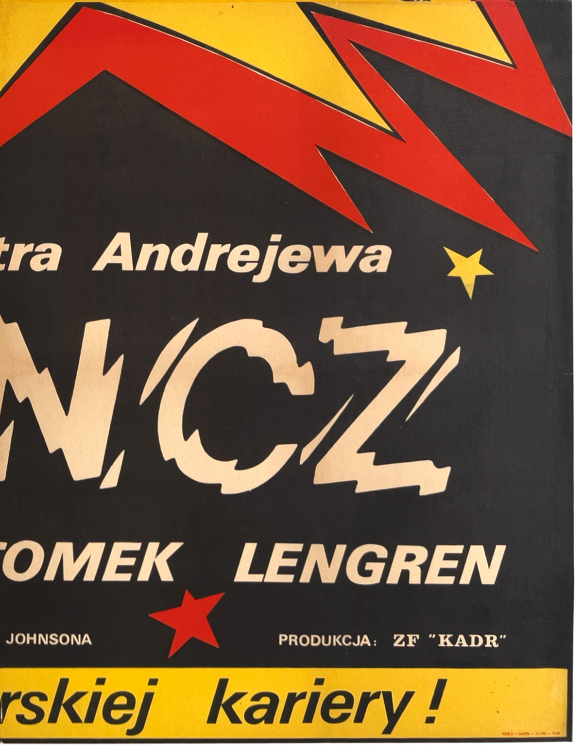 Klincz 1979 Polish B0 Large Film Movie Poster, Danuta Baginska-Andrejew - detail