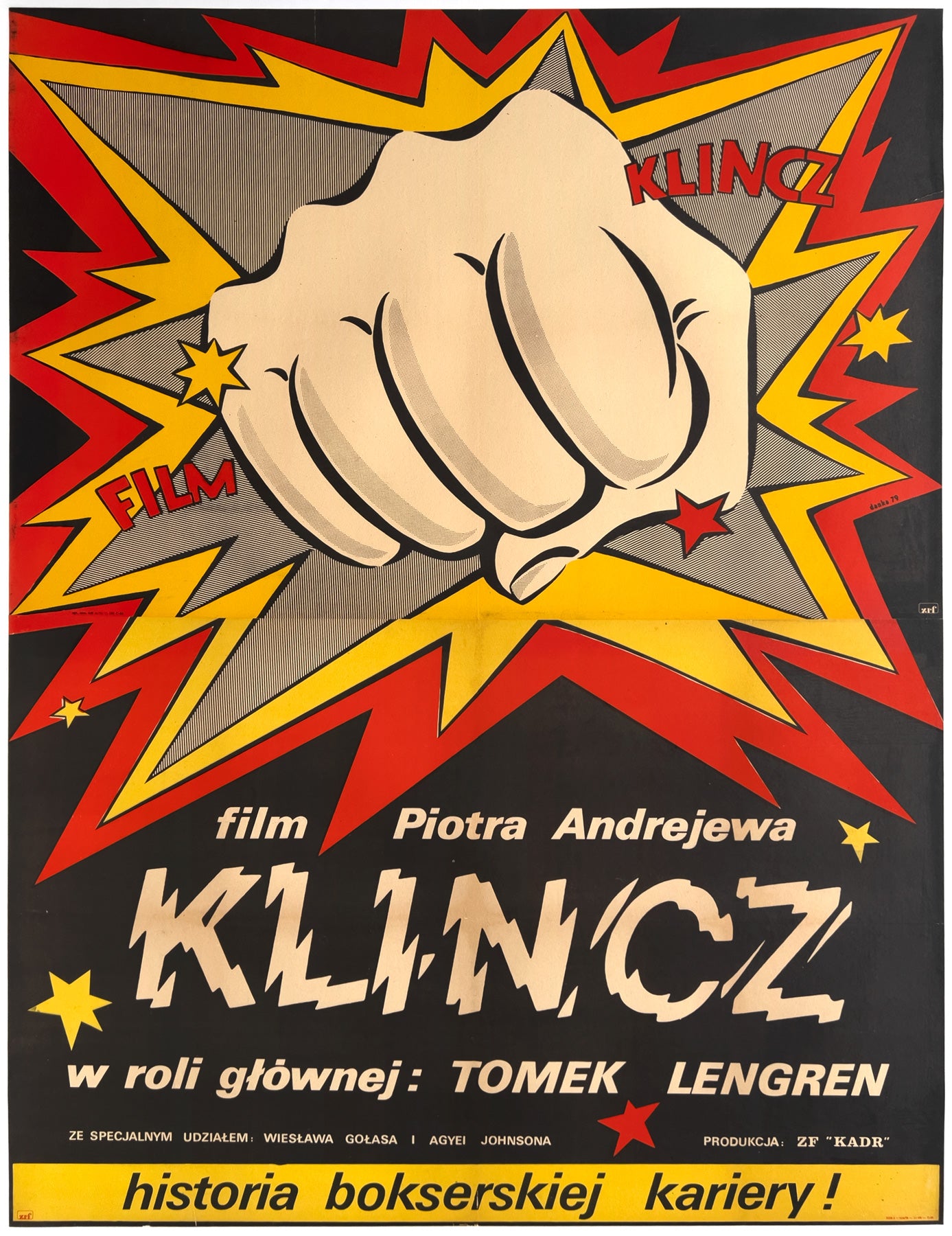 Klincz 1979 Polish B0 Large Film Movie Poster, Danuta Baginska-Andrejew