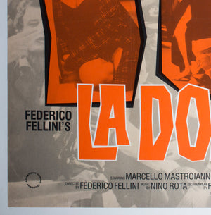 La Dolce Vita R1987 UK BFI Quad Film Poster - detail