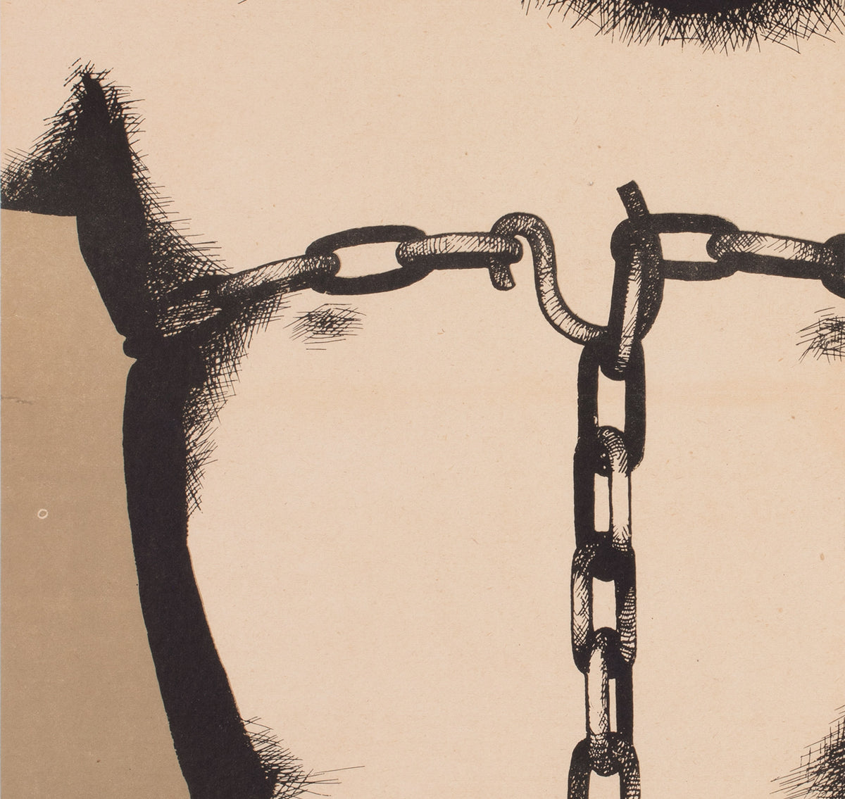 La Strada 1961 East German Film Movie Poster, Ebeling Hegewald - detail