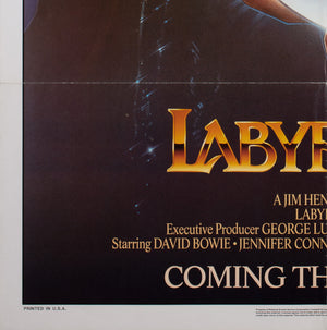 Labyrinth 1986 Advance US 1 Sheet Film Movie Poster, Chorney - detail
