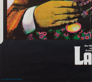 The Ladykillers R1960s German A1 Film Poster, Edelmann - detail