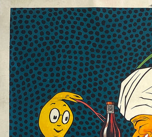 Le Fakyr c1920 Vintage French Liqueur Poster, Michel Liebeaux - detail