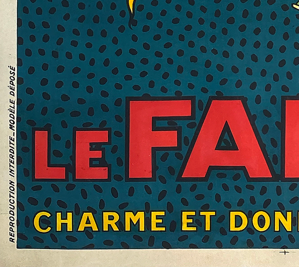 Le Fakyr c1920 Vintage French Liqueur Poster, Michel Liebeaux - detail