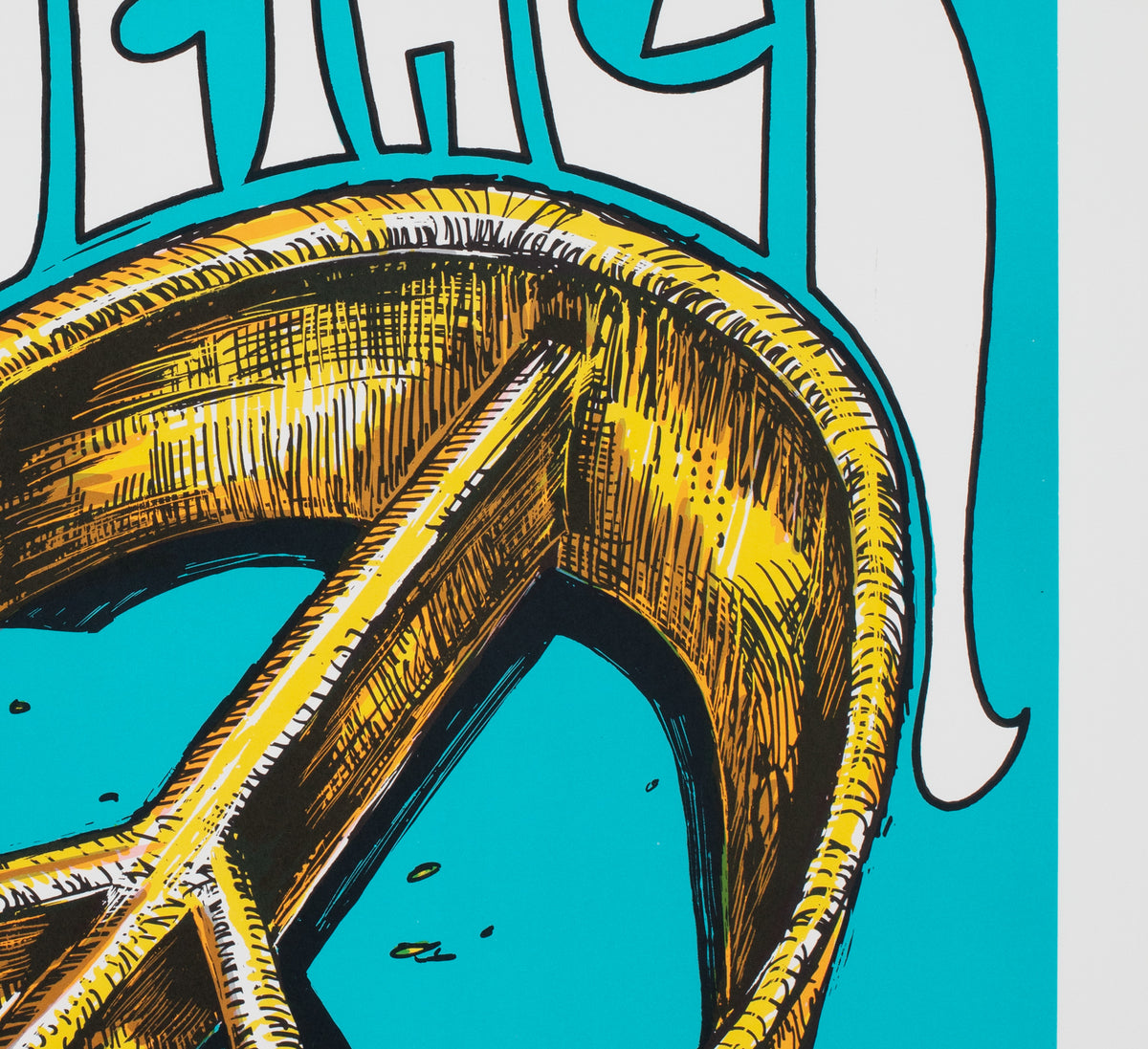 Let's Get It Together 1970s American Ban the Bomb CND Political / Protest Poster, James - detail