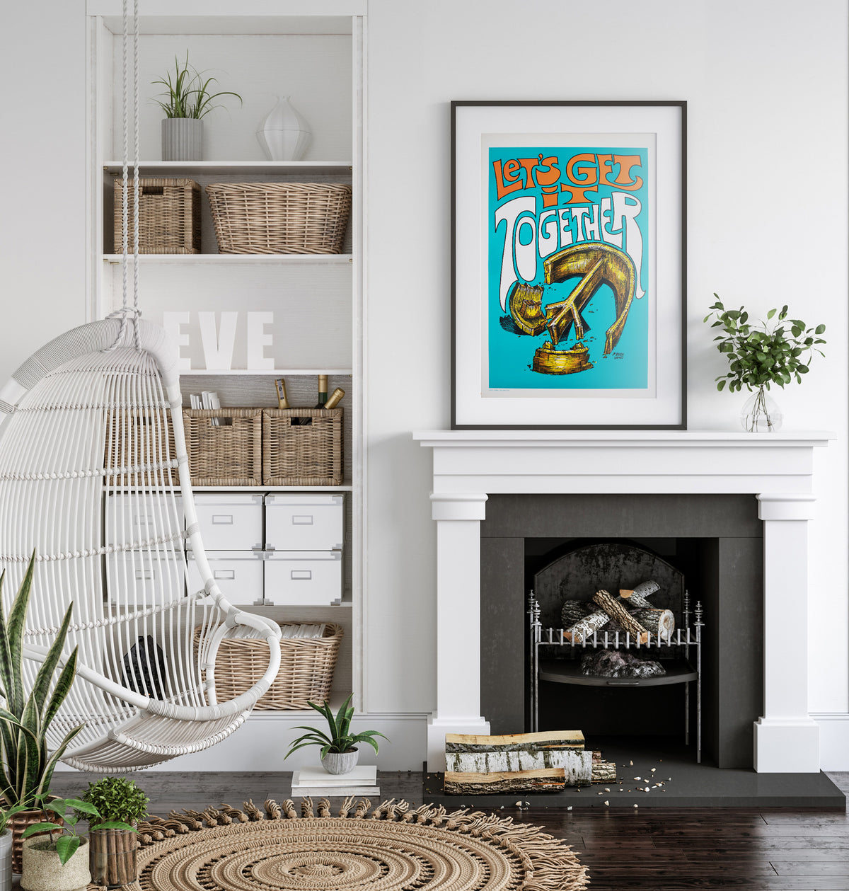 Let's Get It Together 1970s American Ban the Bomb CND Political / Protest Poster, James