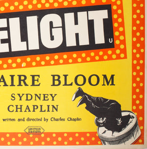 Limelight 1952 UK Quad Charles Chaplin Film Poster - detail