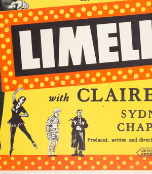 Limelight 1952 UK Quad Charles Chaplin Film Poster - detail