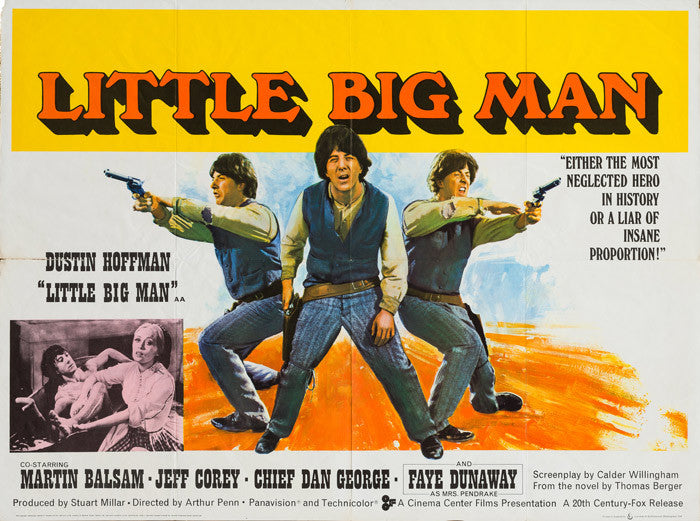 Little Big Man 1970 original vintage UK quad film movie poster starring Dustin Hoffman and Faye Dunaway