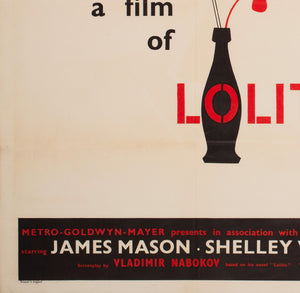 Lolita 1962 UK Quad Film Poster - detail