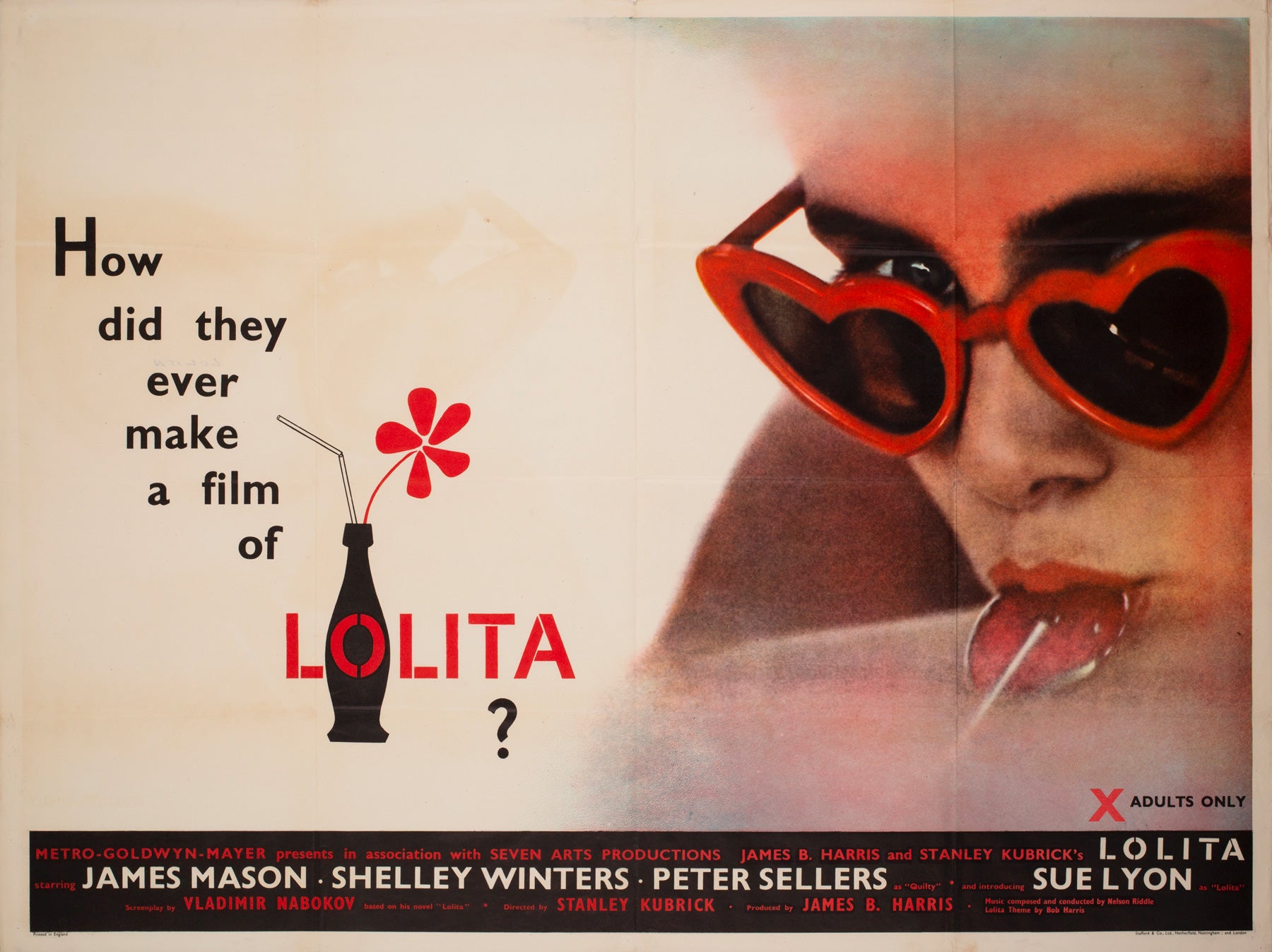 Lolita 1962 UK Quad Film Poster