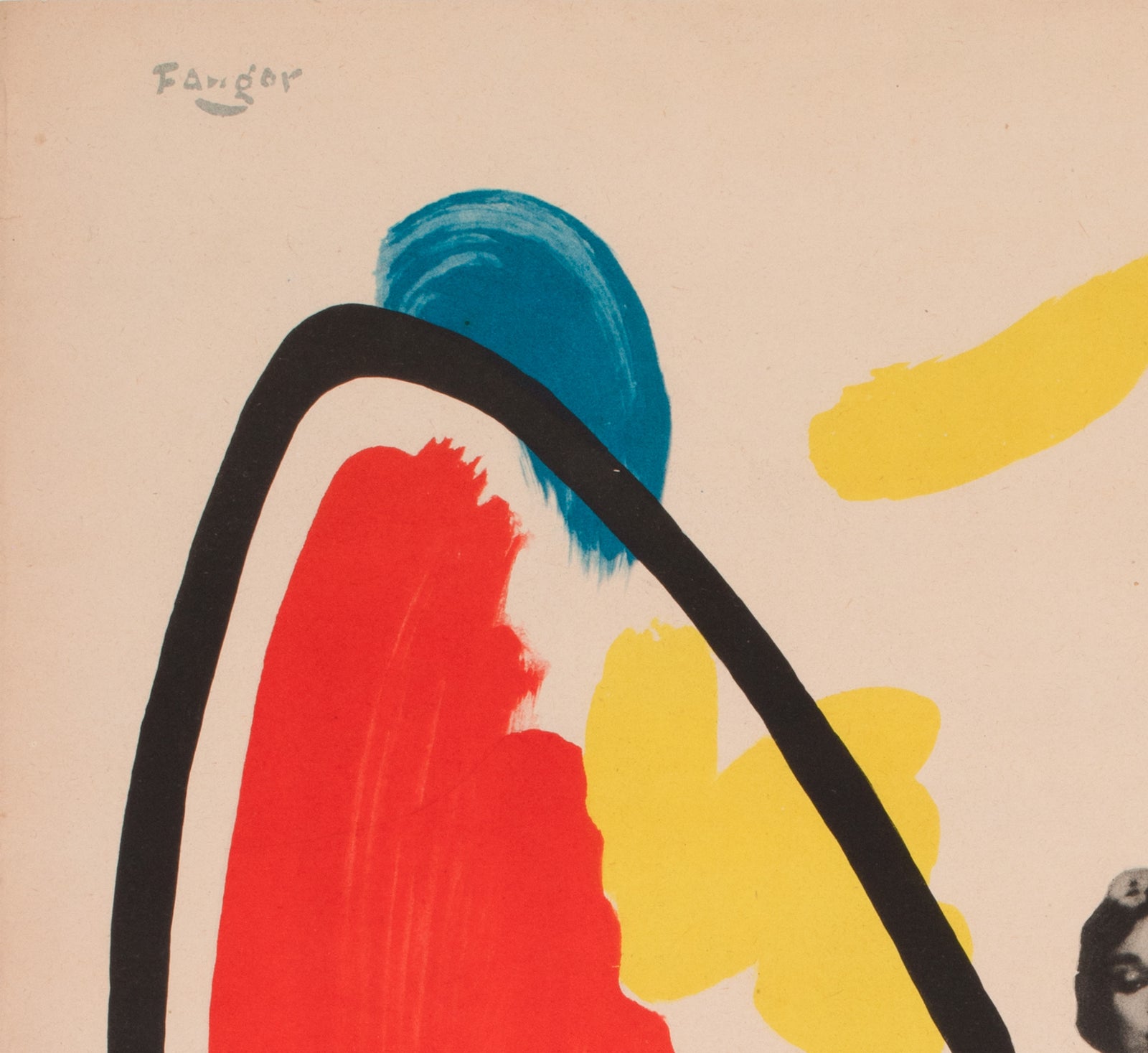 Love in the Afternoon 1957 Polish A1 Film Movie Poster, Wojciech Fangor - detail