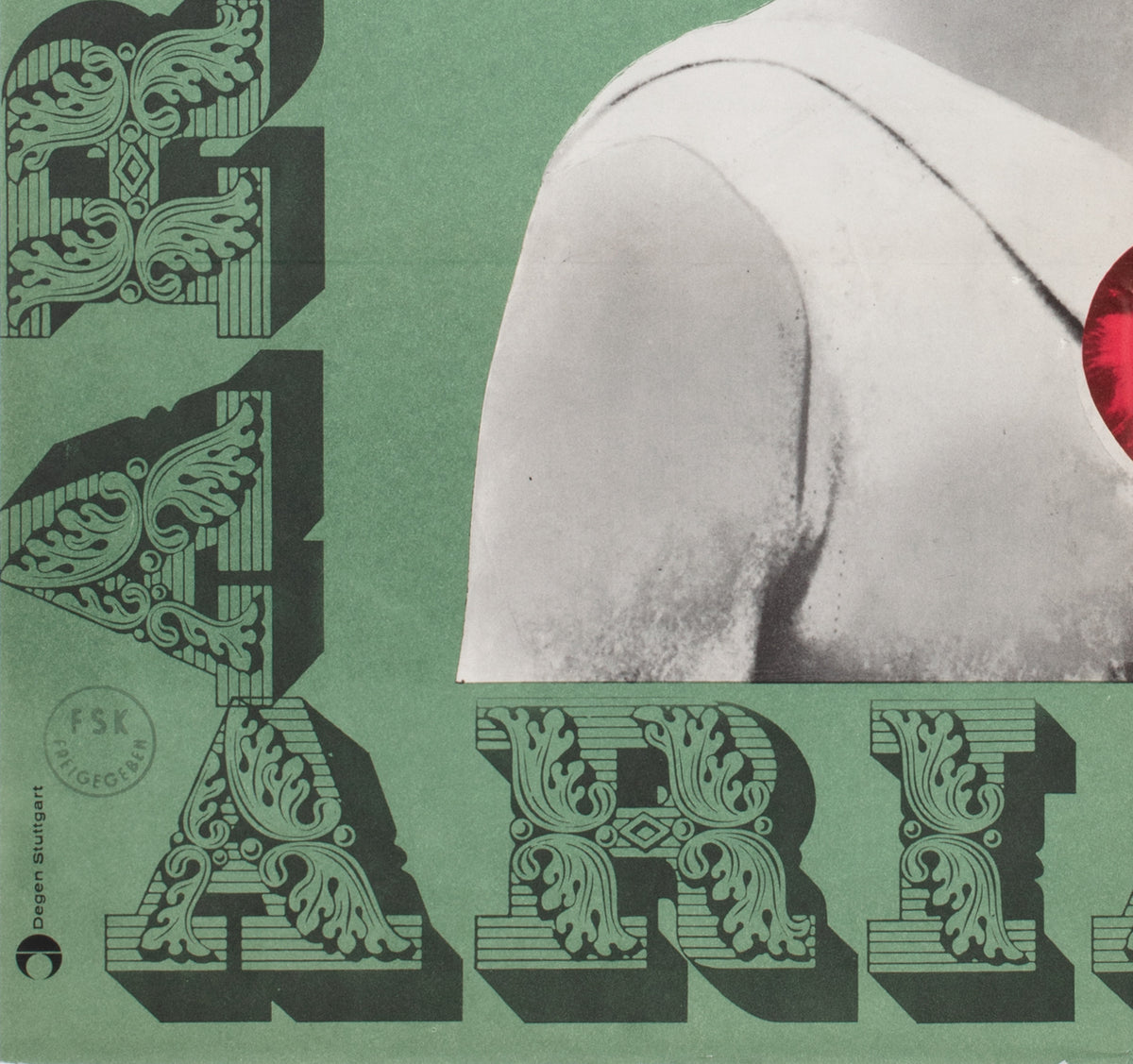 Love in the Afternoon R1960s German 1 Sheet Film Movie Poster - detail