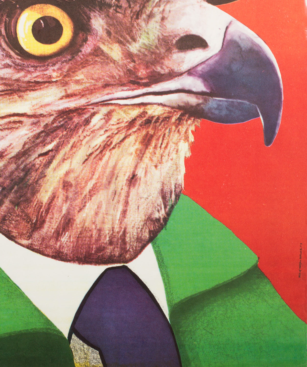 Lovind o Pasare de Prada 1984 Polish B1 Film Poster, Kalkus - detail