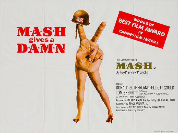 MASH 1972 original vintage UK quad film movie poster