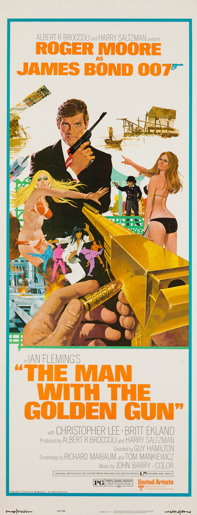 The Man with the Golden Gun 1974 US Insert original film movie poster