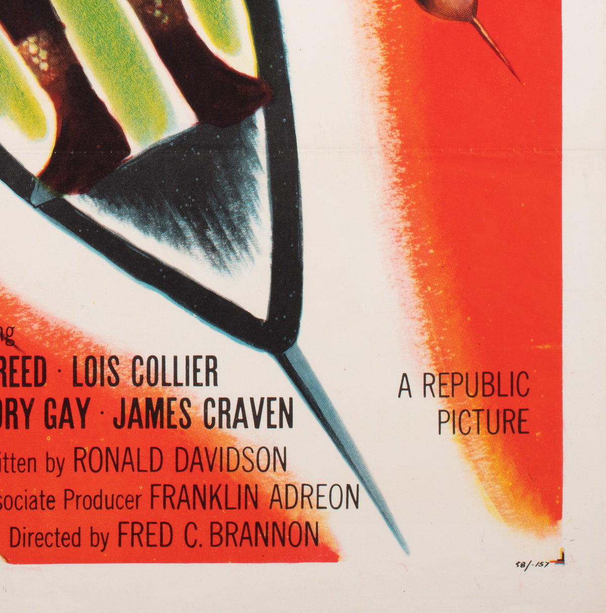 Missile Monsters 1958 US 1 Sheet Film Movie Poster - detail