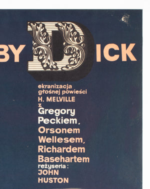 Moby Dick 1961 Polish Film Poster, Gorka - detail