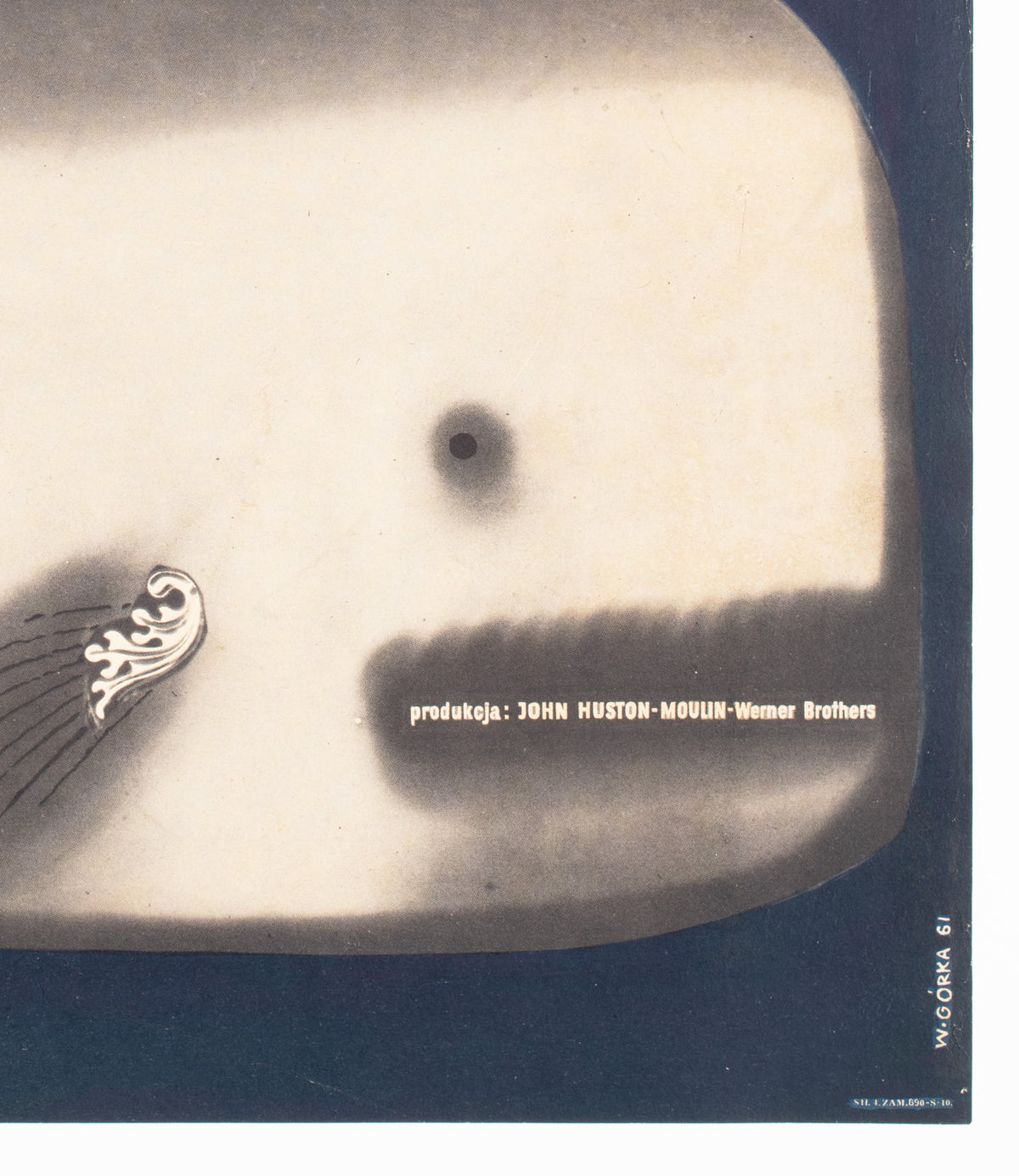 Moby Dick 1961 Polish Film Poster, Gorka - detail