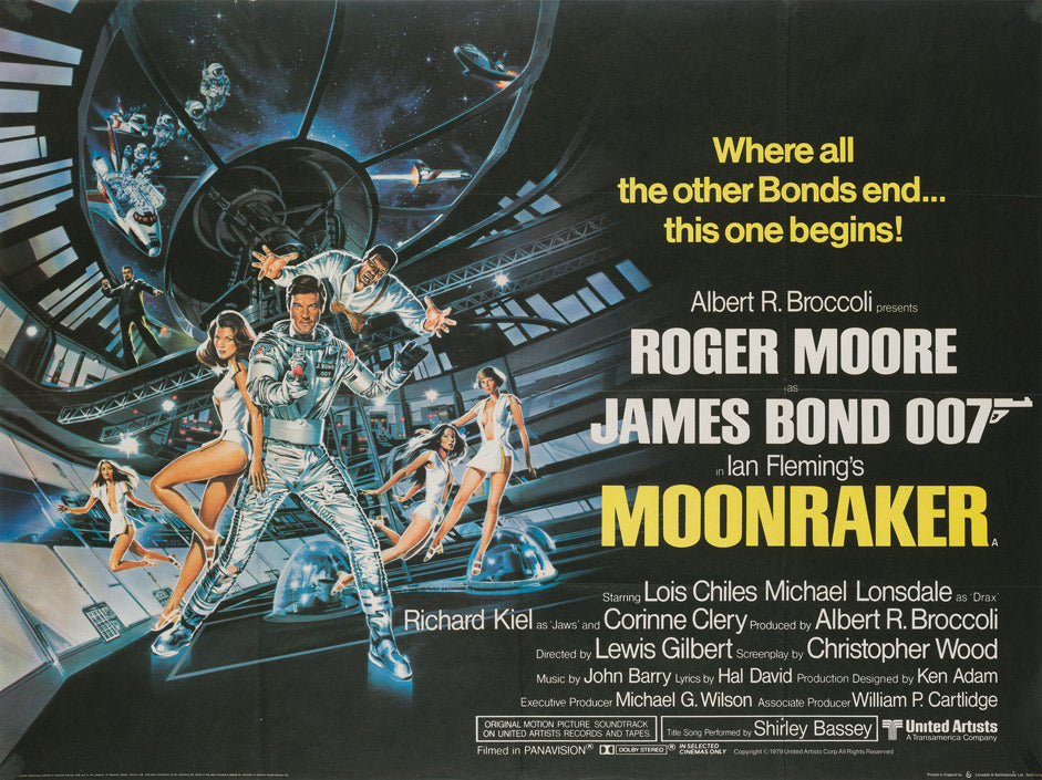 Moonraker 1979 Original UK Quad Film Movie Poster