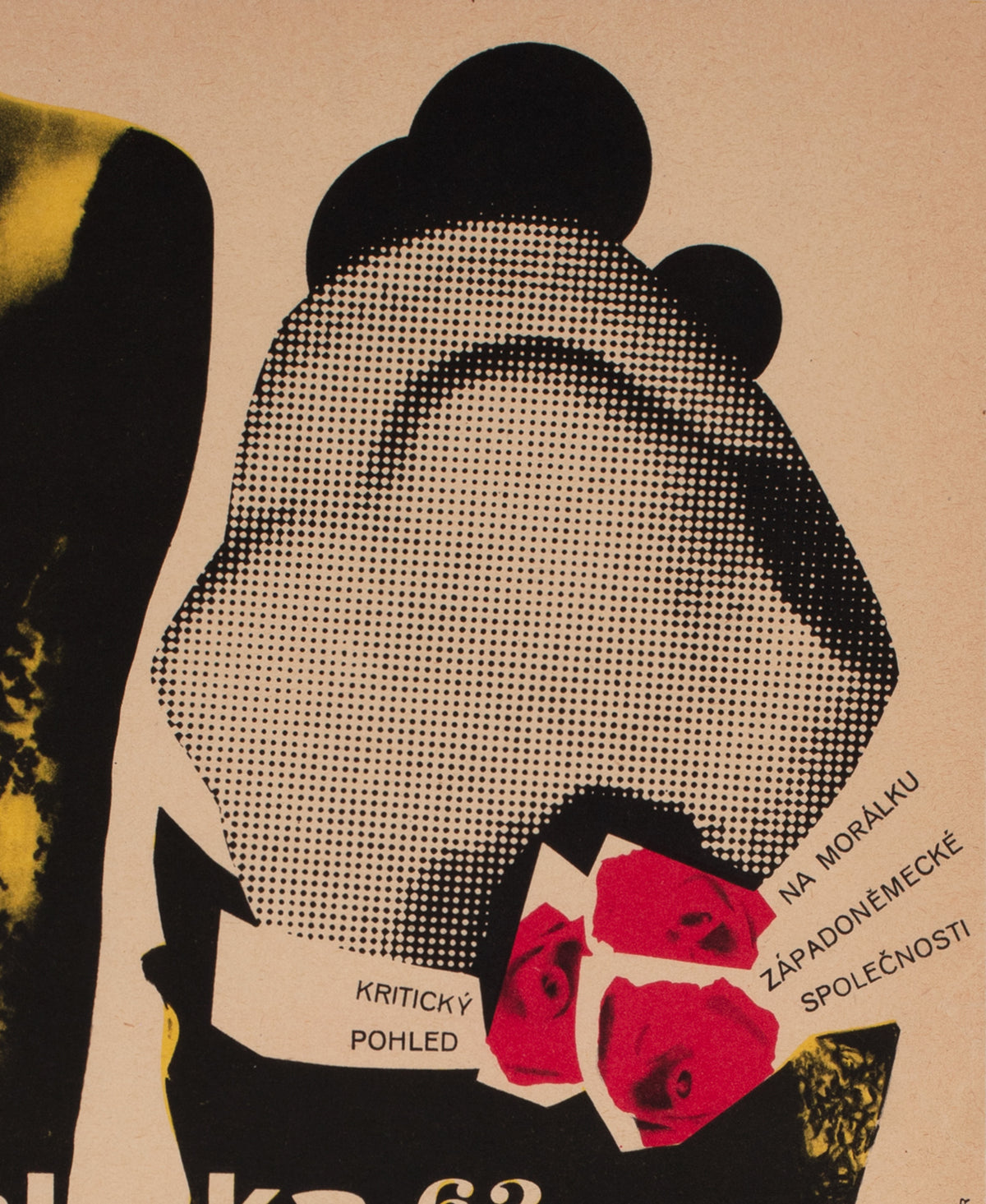 Moral 63 1965 Czech A3 Film Poster, Zdenek Palcr - detail