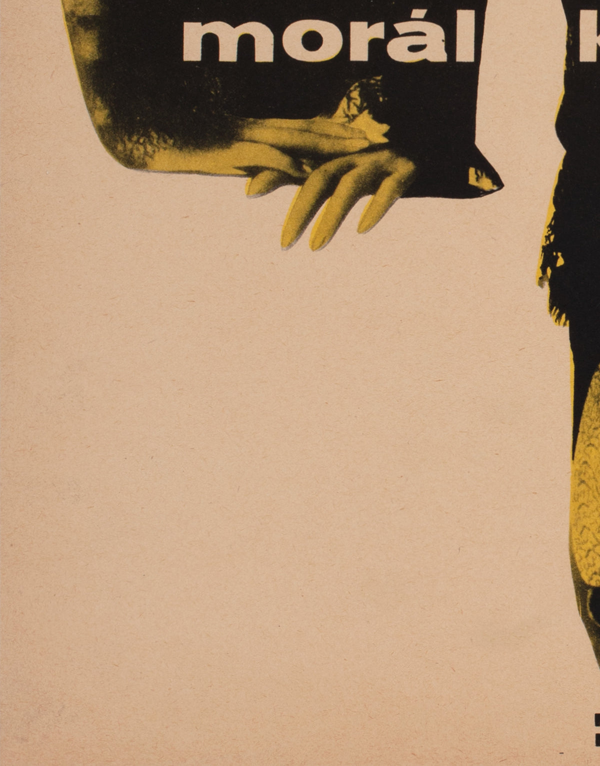 Moral 63 1965 Czech A3 Film Poster, Zdenek Palcr - detail