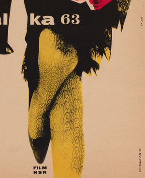 Moral 63 1965 Czech A3 Film Poster, Zdenek Palcr - detail