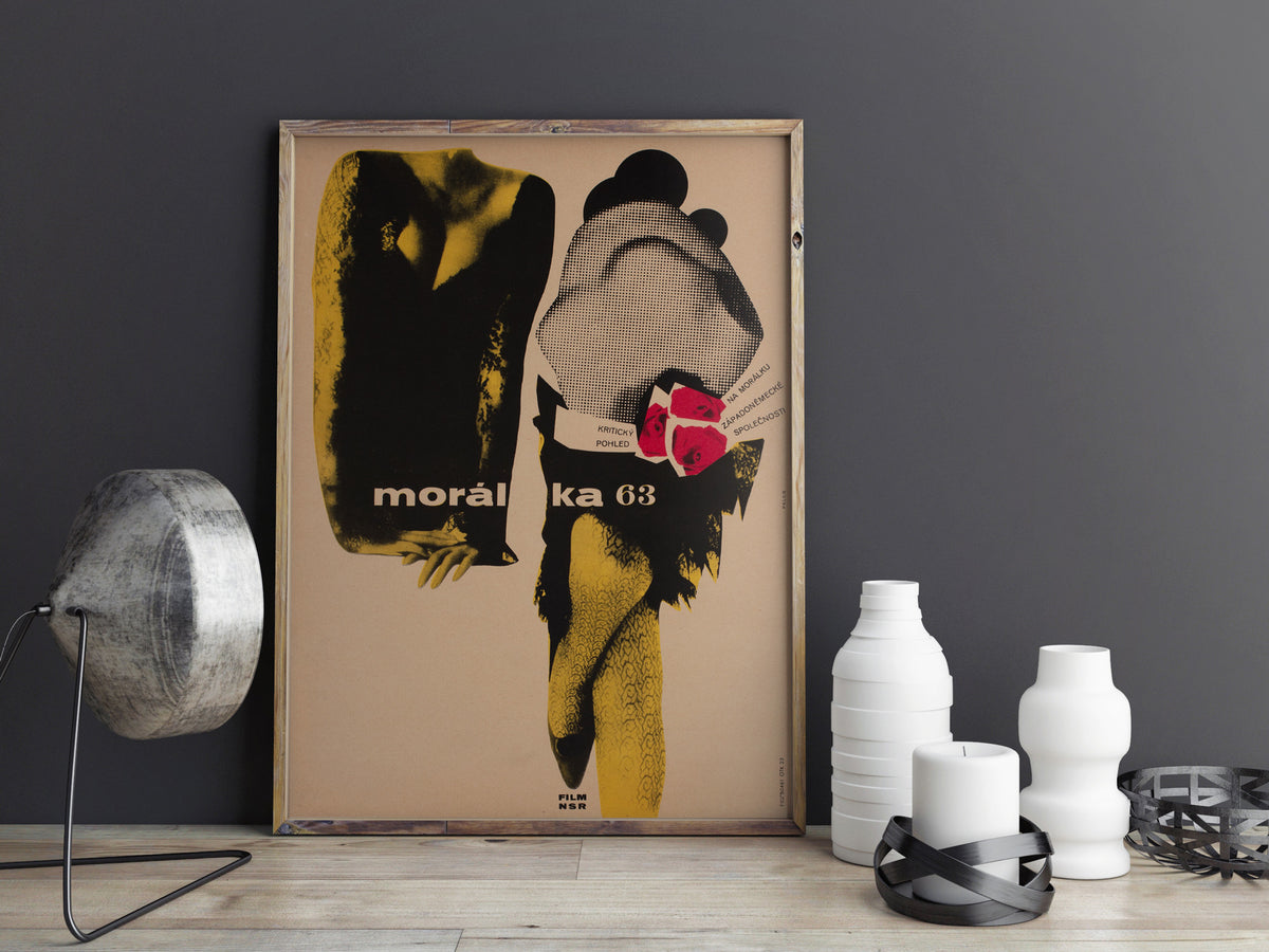 Moral 63 1965 Czech A3 Film Poster, Zdenek Palcr
