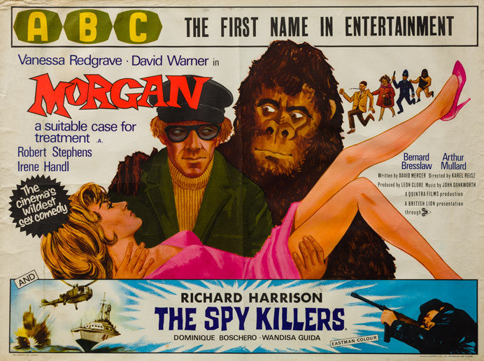 Original 1966 Morgan UK quad film movie poster. Vanessa Redgrave ...