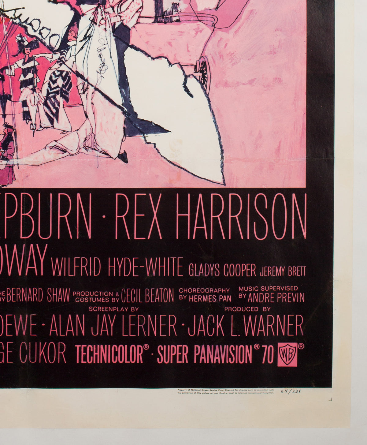 My Fair Lady 1964 US 1 Sheet Film Poster, Peak - detail