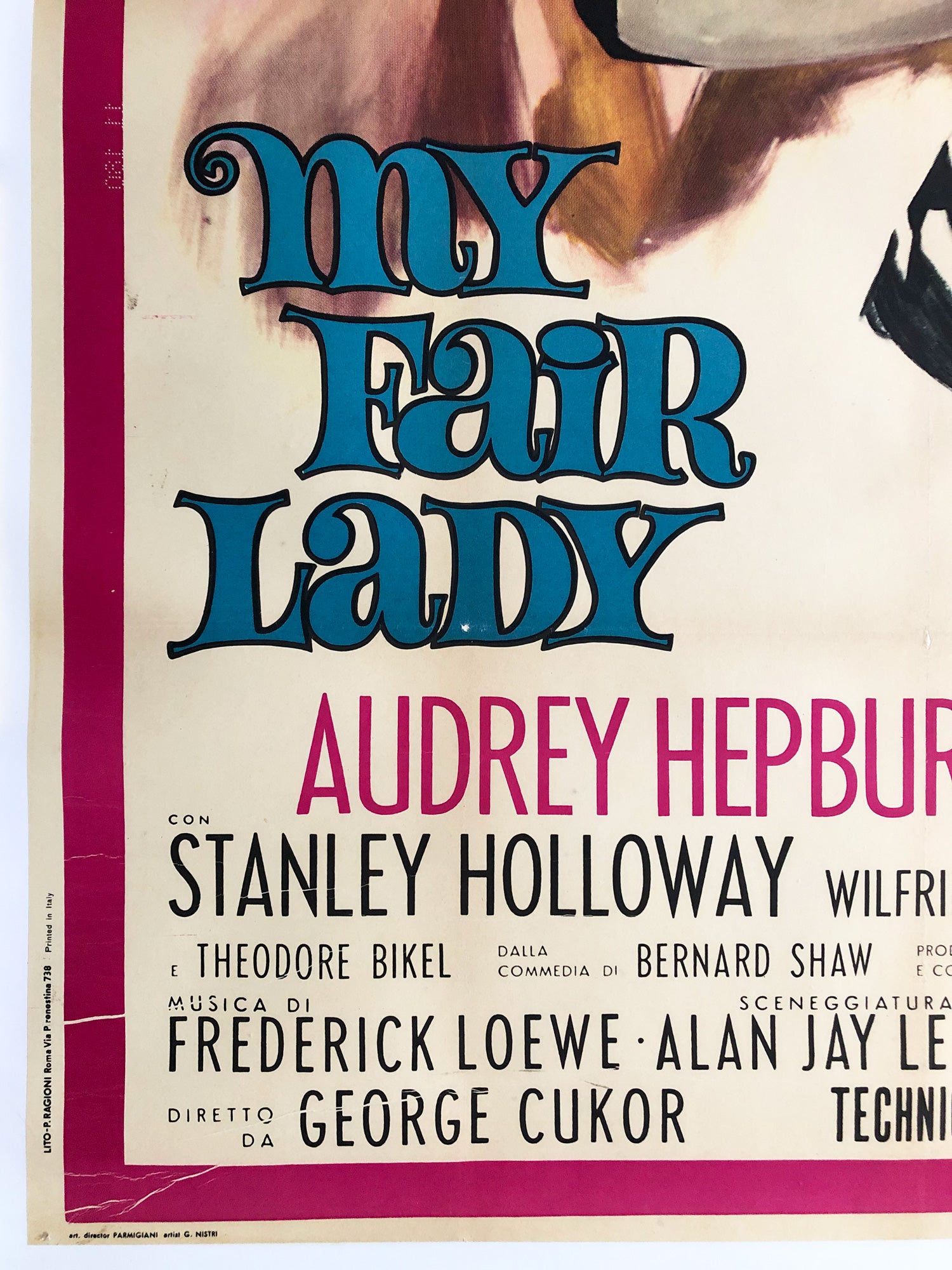 My Fair Lady 1964 Italian 2 Foglio Film Poster, Giuliano Nistri