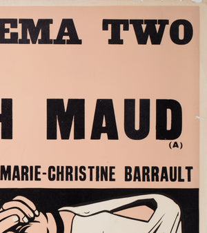 My Night With Maud 1971 Academy Cinema UK Quad Film Movie Poster, Strausfeld - detail