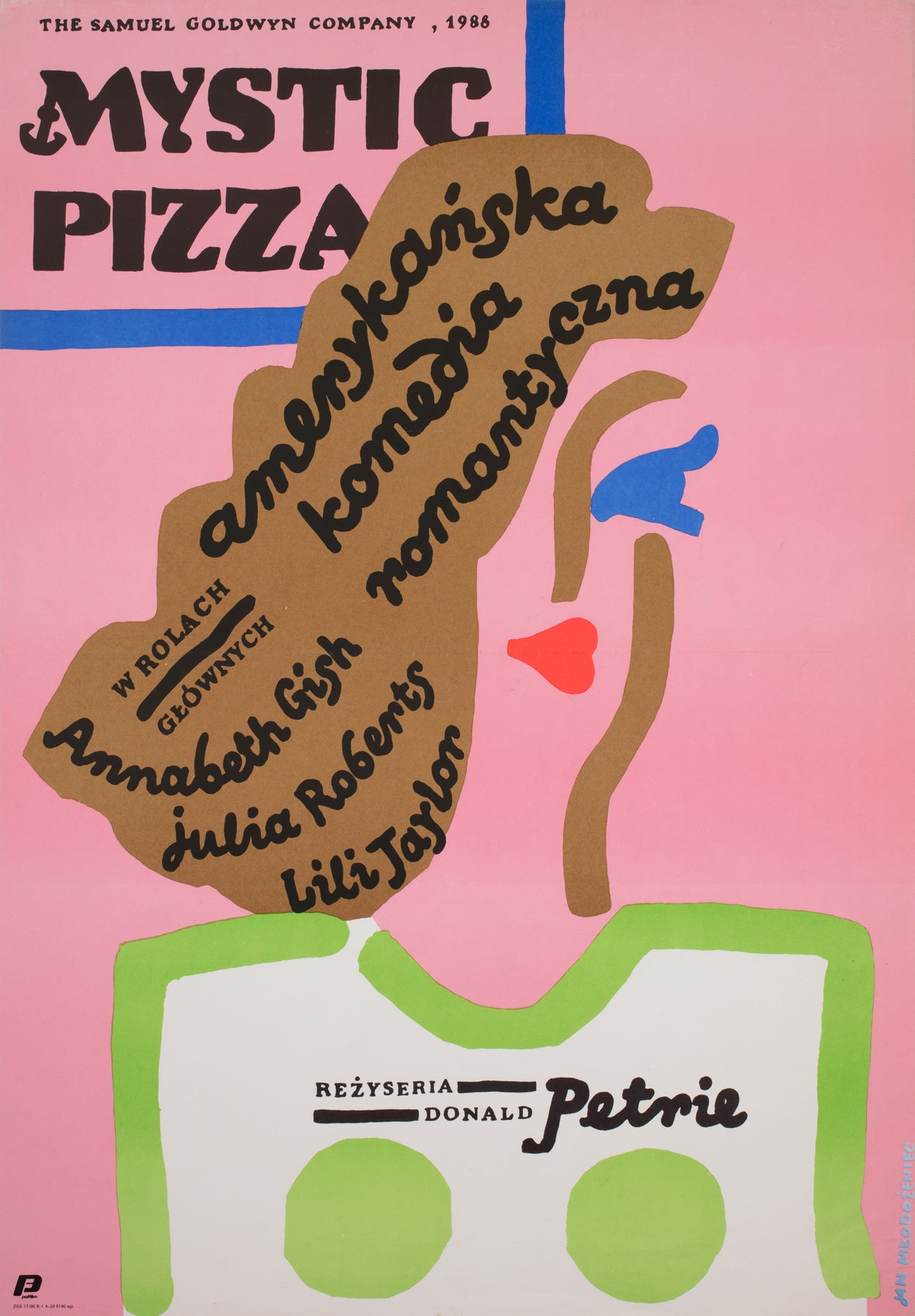 Mystic Pizza 1988 Polish B1 Film Movie Poster, Jan Mlodozeniec