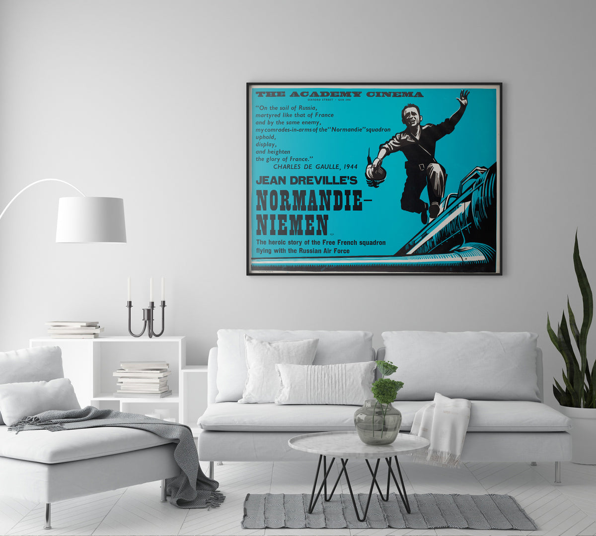 Normandie Niemen 1960 Academy Cinema UK Quad Film Poster, Peter Strausfeld