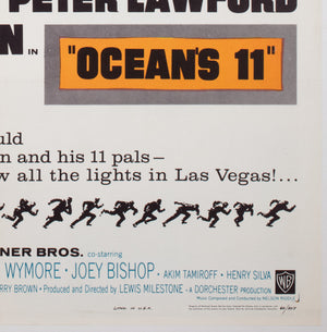 Ocean's 11 1960 US 1 Sheet Film Movie Poster - detail