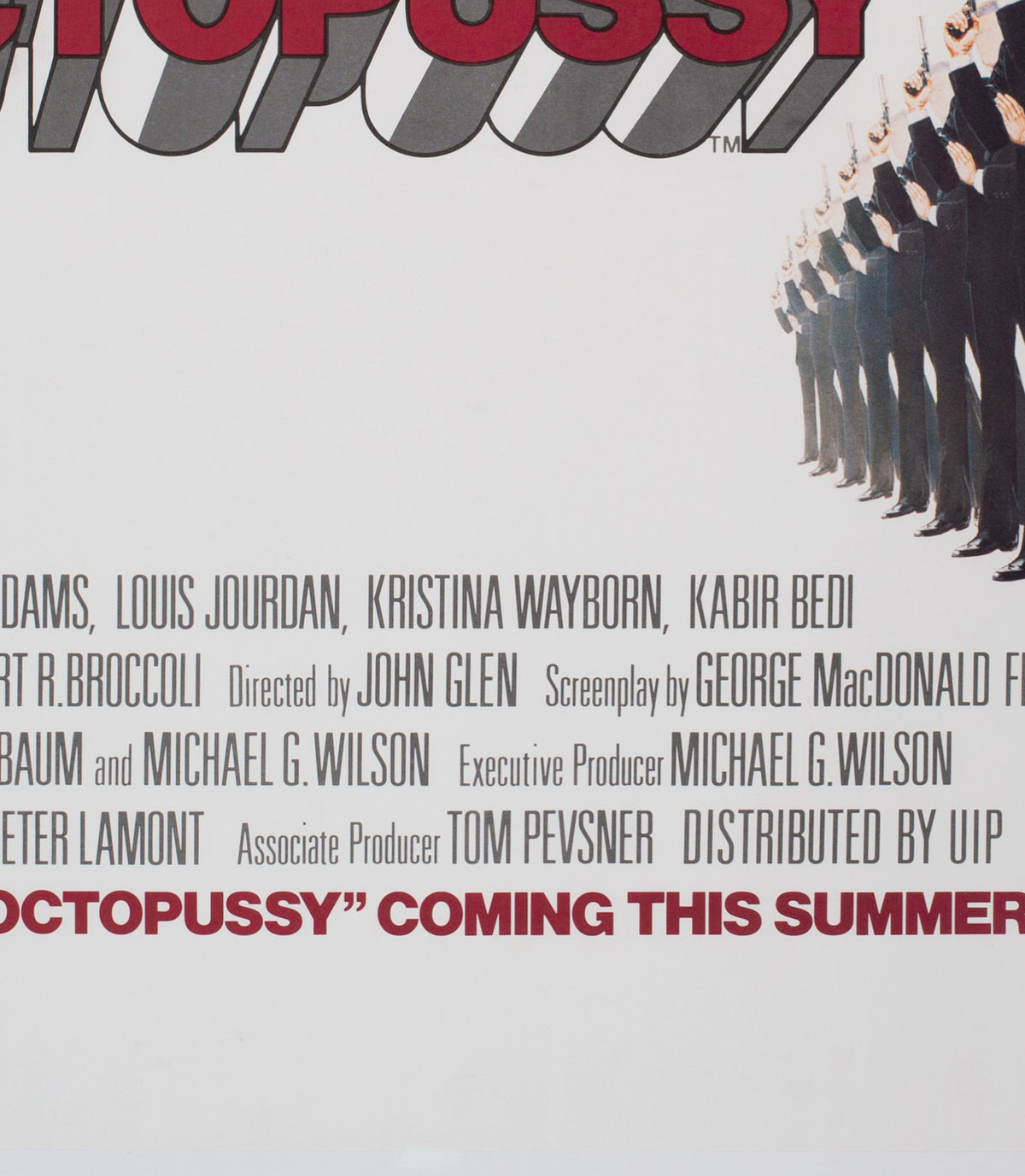 Octopussy 1983 UK Quad Advance Film Poster, Goozee - detail
