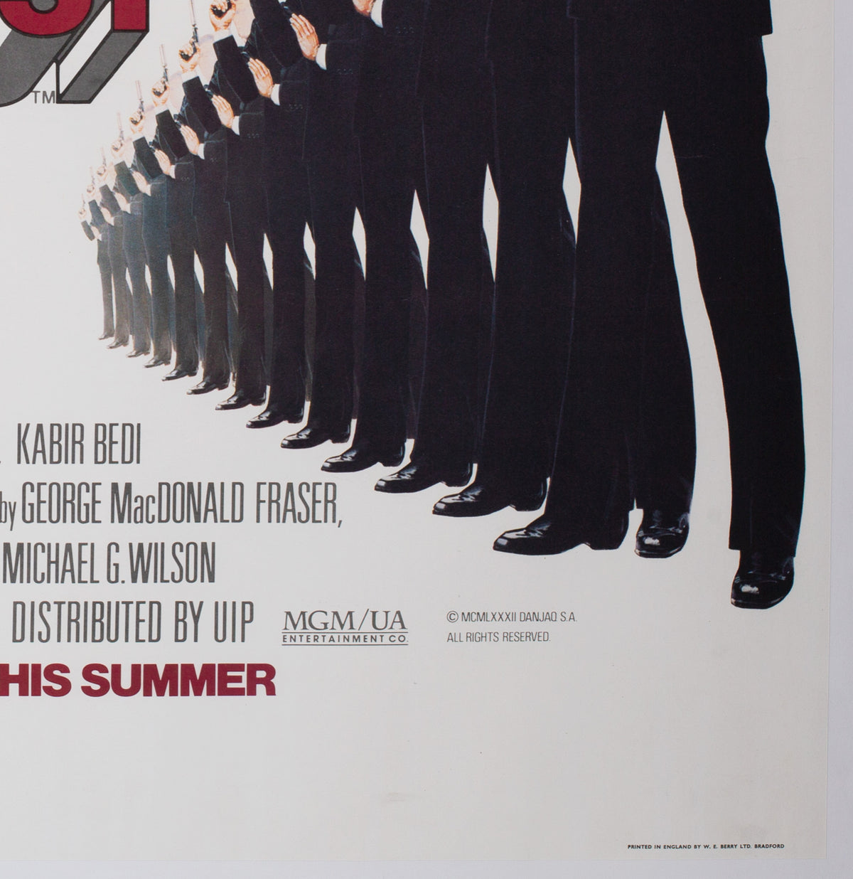 Octopussy 1983 UK Quad Advance Film Poster, Goozee - detail