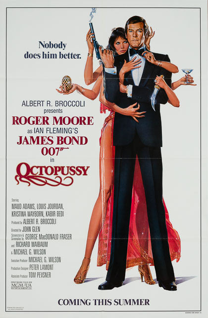 Octopussy 1983 original vintage US 1 sheet Advance Style B film movie poster James Bond