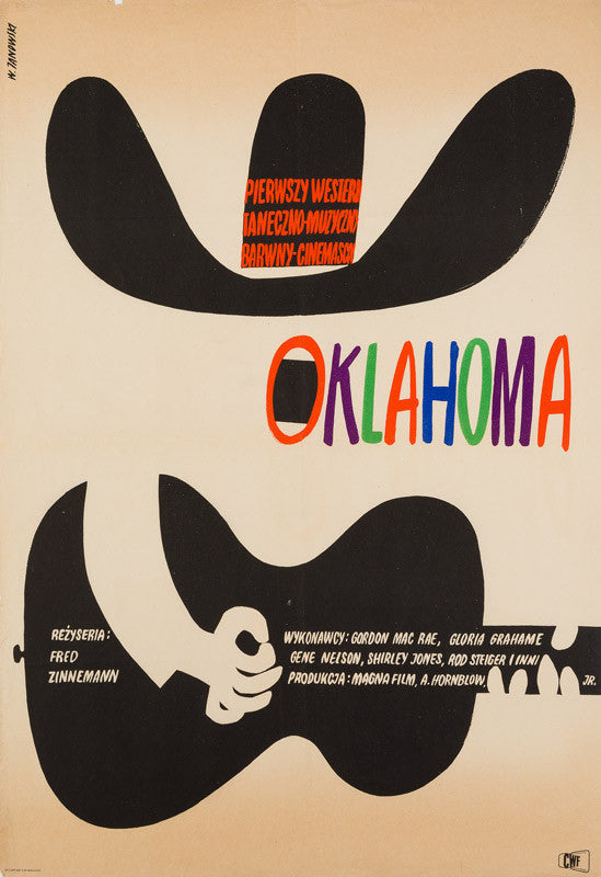Oklahoma 1964 Polish A1 original film movie poster