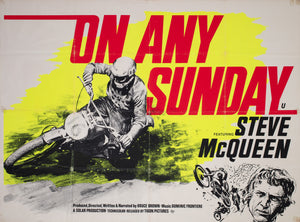 On Any Sunday 1971 UK Quad Film Movie Poster, Chantrell