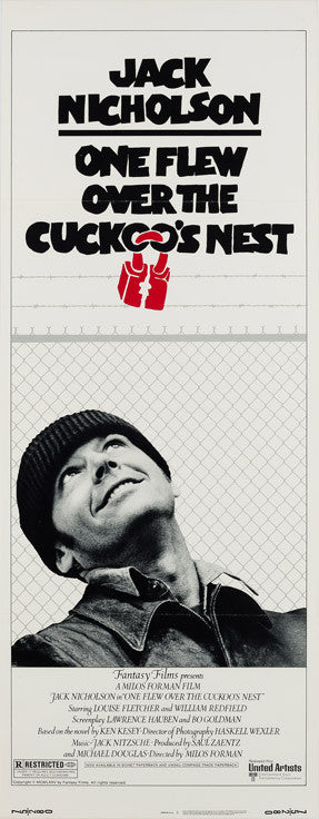 One Flew Over the Cuckoo's Nest 1975 US Insert film poster
