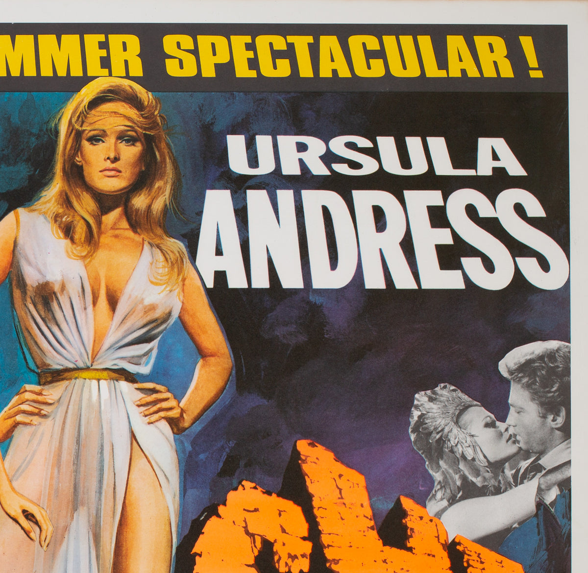 One Million Years BC/She Double Bill 1968 original UK quad film poster - detail